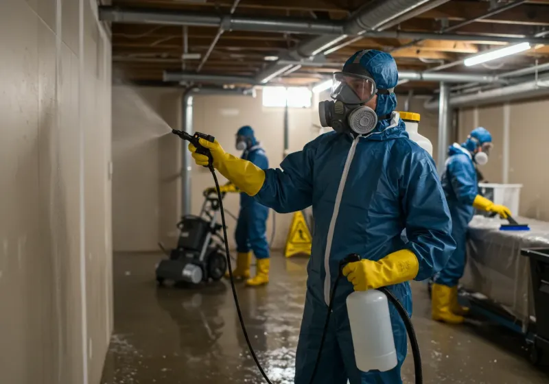 Basement Sanitization and Antimicrobial Treatment process in Preston County, WV