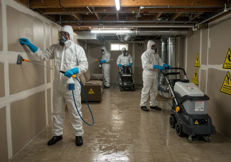 Basement Moisture Removal and Structural Drying process in Preston County, WV